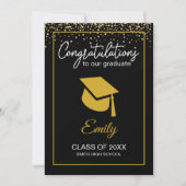 Black Gold Glitzer Class 2021 Ankündigung (Vorderseite)