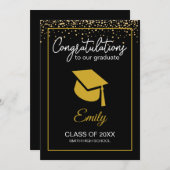 Black Gold Glitzer Class 2021 Ankündigung (Vorne/Hinten)