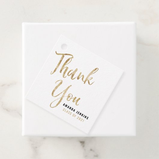 Black & Gold Glitzer Class of 2021 Gefälligkeitsta Geschenkanhänger (Beispiel)