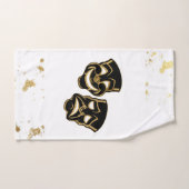 Black Gold Glitzer Comedy und Tragedy Theater Badhandtuch Set (Handtuch)