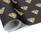 Black Gold Glitzer Diamonds Geschenkpapier (Rolleneckpunkt)