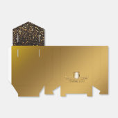Black Gold Glitzer Diamonds Wedding Vielen Dank Geschenkschachtel (Ungefaltet)