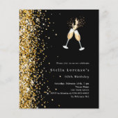 Black Gold Glitzer feiert Geburtstagsfeier (Vorderseite)