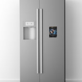 Black gold Glitzer Foto danke Magnet