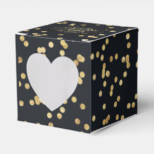 Black Gold Glitzer Gastgeschenk Box Geschenkschachtel