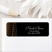 Black & Gold Glitzer Glamour Chic Address Labels (Insitu)