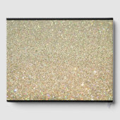 Black Gold Glitzer Glitzern Blumenhochzeit Gästebuch (Rückseite)