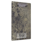 Black Gold Glitzer Granite Glam Personalisiert Klemmbrett (Rechts)