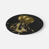 Black Gold Glitzer High Heel Schuhe Frauen Geburts Pappteller (Schrägansicht)