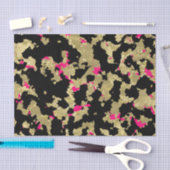 Black Gold Glitzer Hot Pink Abstrakt Peeling Glam Seidenpapier (Handwerk)