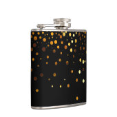 Black Gold Glitzer Imitate Foil Confetti Flachmann (Rechts)