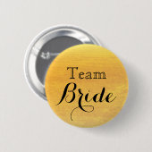 Black Gold Glitzer Imitate Foil Wedding Team Bridg Button (Vorne & Hinten)