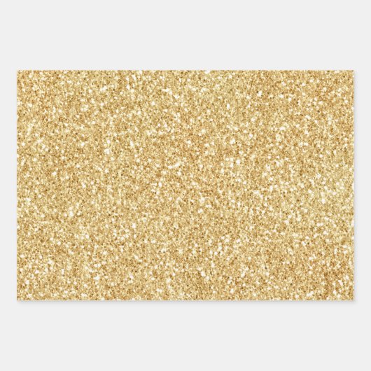 Black Gold Glitzer Leopard Print Geschenkpapier Set (Vorderseite 2)