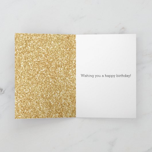 Black Gold Glitzer Leopard Print Karte (Innenseite)