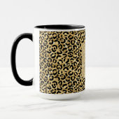 Black Gold Glitzer Leopard Print    Tasse (Links)