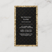 Black Gold Glitzer Mocha Latte Coffee Shop Visitenkarte (Rückseite)