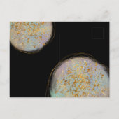 Black Gold Glitzer New Year Postkarte (Rückseite)