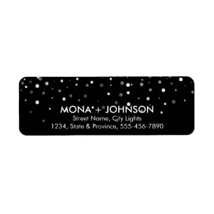 Black Gold Glitzer Sparkle Confetti Dots Modern