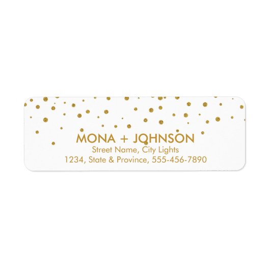 Black Gold Glitzer Sparkle Confetti Dots Modern (Vorne)