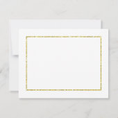 Black Gold Glitzer Taufe Vielen Dank Einladung (Rückseite)