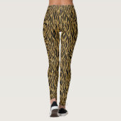 Black & Gold Glitzer Tiger Print Leggings (Rückseite)