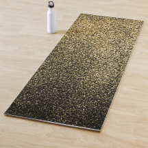 Black-Gold Glitzer Yoga Mat