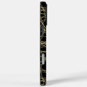 Black Gold Glitzy Abstrakt Case-Mate iPhone Hülle (Rückseite / Rechts)