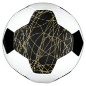Black Gold Glitzy Abstrakt Fußball (Gedreht)