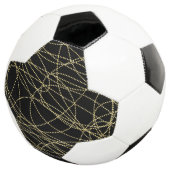 Black Gold Glitzy Abstrakt Fußball (Dreiviertel)