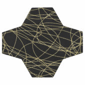 Black Gold Glitzy Abstrakt Fußball (Flach)