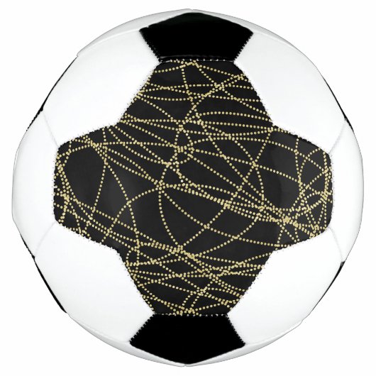 Black Gold Glitzy Abstrakt Fußball (Vorderseite)