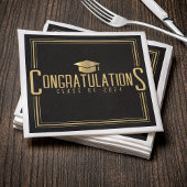 Black & Gold Glückwunschklasse Abschluss Serviette