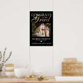 Black Gold Glückwunschs Graduate Poster (Küche)