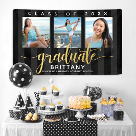 Black gold grad 3 Foto Moderne Glitzer Drehbuch Ch Banner