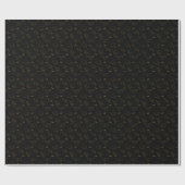 Black & Gold Graduation Cap Toss Wrapping Paper Geschenkpapier (Flach)