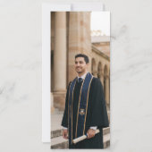 Black & Gold Graduation Menu | Class of 2026 Einladung (Rückseite)