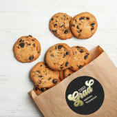 Black Gold Graduation Party für Custom Runder Aufkleber