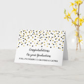 Black Gold Grandtochter Abschluss Karte (Gelbe Blume)