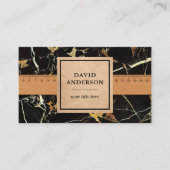 Black Gold Granite Splashback Kitchenette Countert Visitenkarte (Vorderseite)