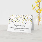 Black Gold Great Enkeltochter Wedding Day Karte (Gelbe Blume)