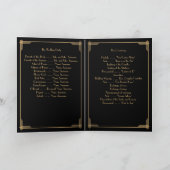 Black Gold Great Gatsby Art Deco Hochzeitsprogramm Programm (Innenseite)