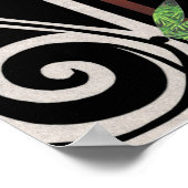 Black Gold Green GUANTANAMO Paper Collage Poster (Ecke)