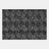 BLACK GOLD GREEN LILA MARDI GRAS PATTERTER GESCHENKPAPIER SET (Vorderseite)