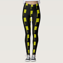 Black Gold Green Moderne Art Deco Leggings