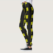Black Gold Green Moderne Art Deco Leggings (Links)