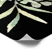 Black Gold Greenery Foto Feier des Lebenszeichen Poster (Ecke)