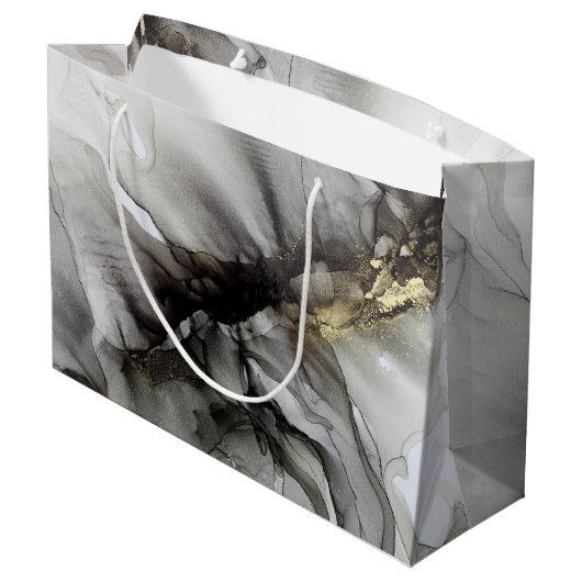 Black Gold Große Geschenktüte (Rückseite Schrägansicht)
