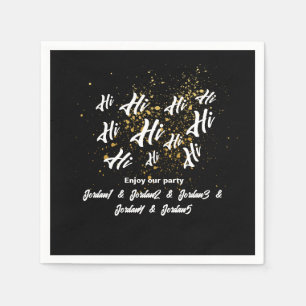 Black Gold Group Friends Joint Birthday Serviette