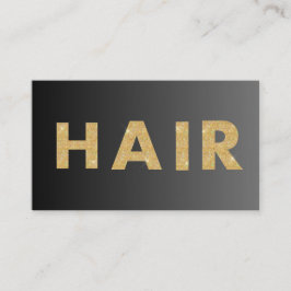 Black&Gold-Haarstylist-beruflich- und QR-Code, Visitenkarte