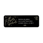 Black Gold Hand Drawn Doodle Graduation Address (Vorne)